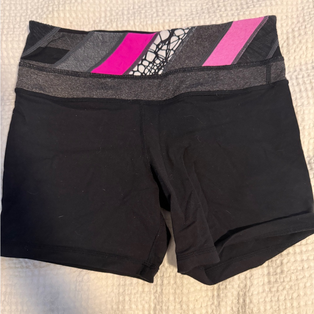 Lululemon Black and Pink Athletic Shorts